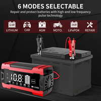 SWT-3820 12V8A Color Screen Car Battery Charger 8A 12V Car and Motorcycle Battery Charging Device Lead-acid Battery Sma
