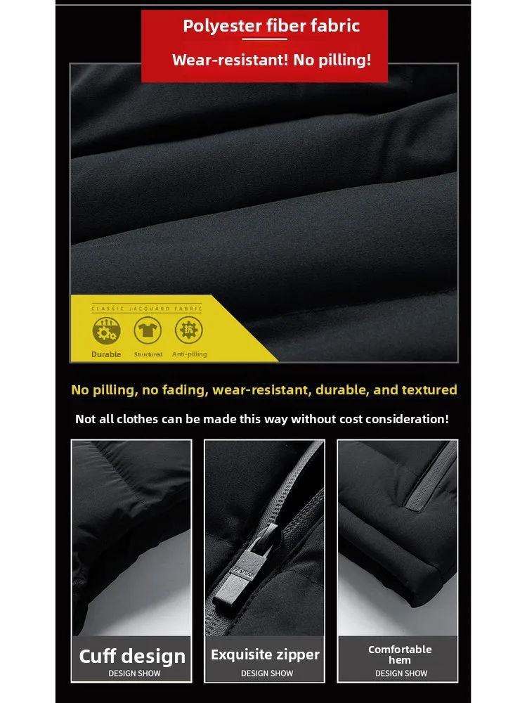 Tagkita Men's down Cotton Vest Warm Spor Svel Jaet Trendy Autumn Winter Faion Outlet Stand Fit Youthful Sle