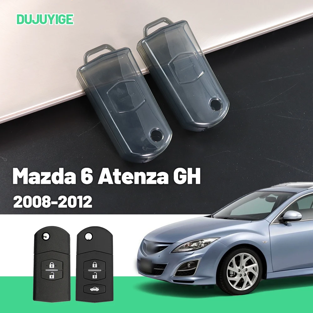 

Прозрачный чехол для ключей из ТПУ для Mazda 6 Atenza GH 2008-2012, защитный чехол для брелока, автомобильные аксессуары 2009 2010 2011