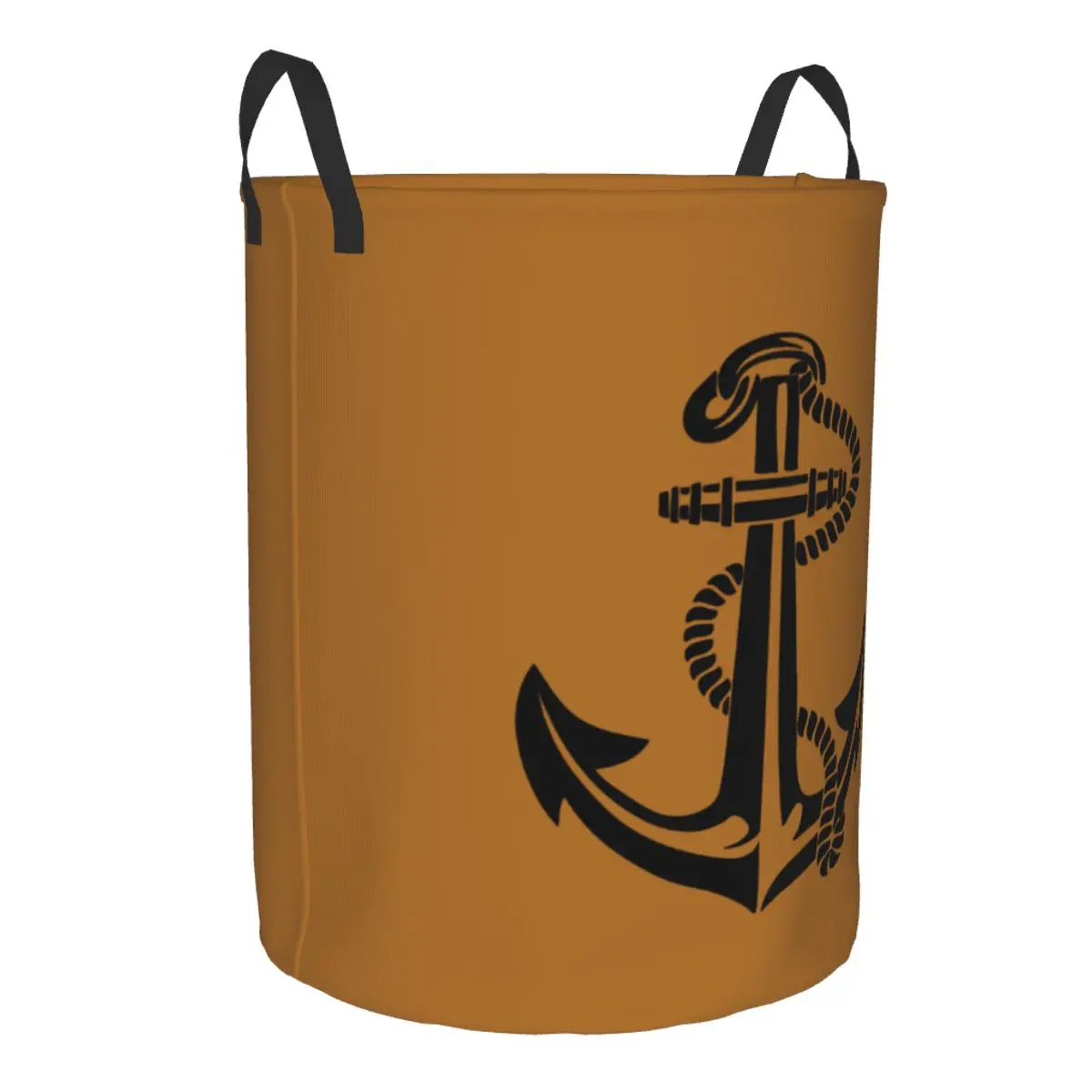 Custom Nautical Anchor Laundry Basket Foldable Large Capacity Clothing Storage Bin Sailor Adventure Baby Hamper