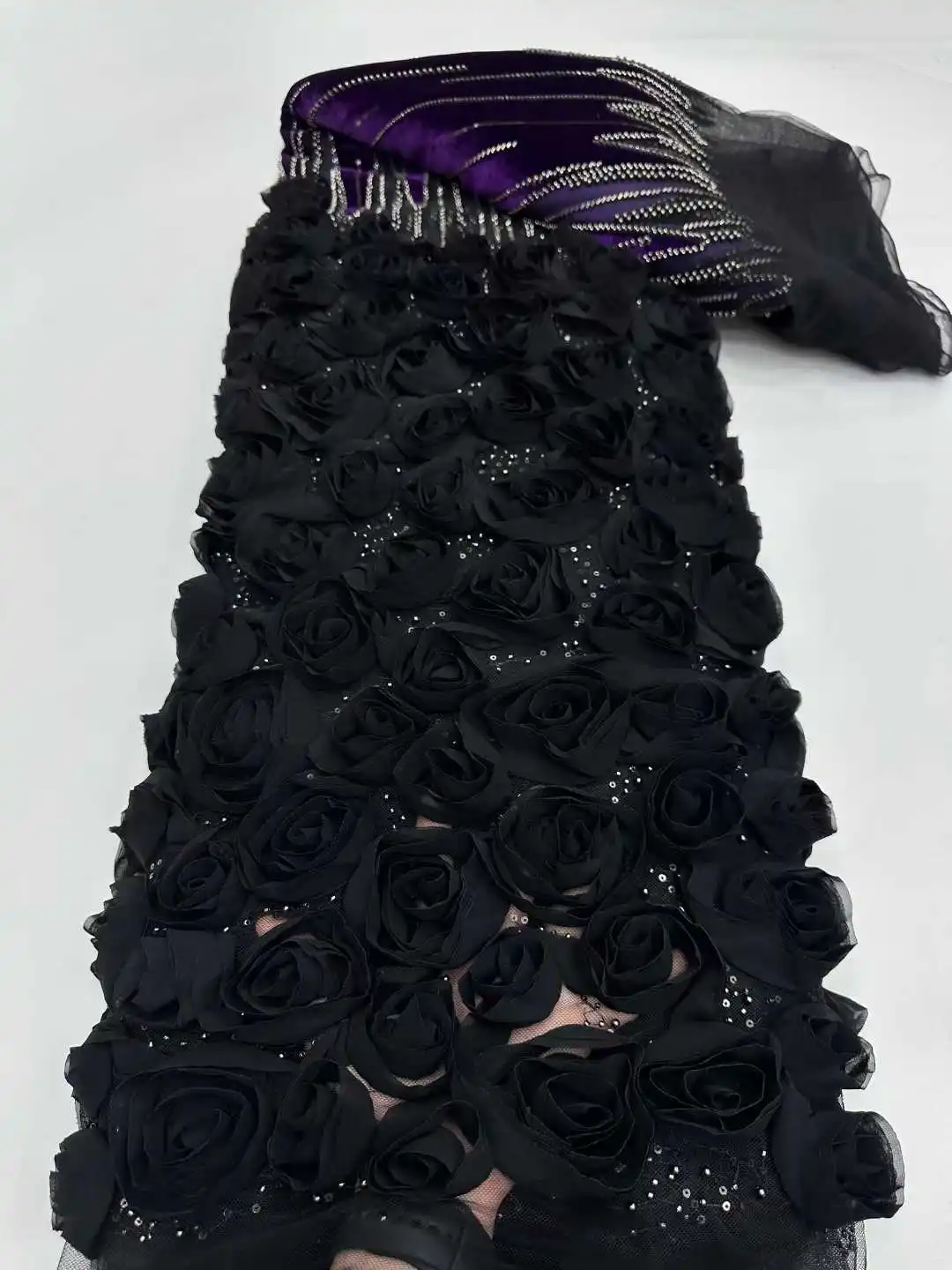 

Latest African 3D Flower Lace Fabric 2025 High Quality Groom Lace Material French Nigerian Lace Fabrics For Women Party Wedding