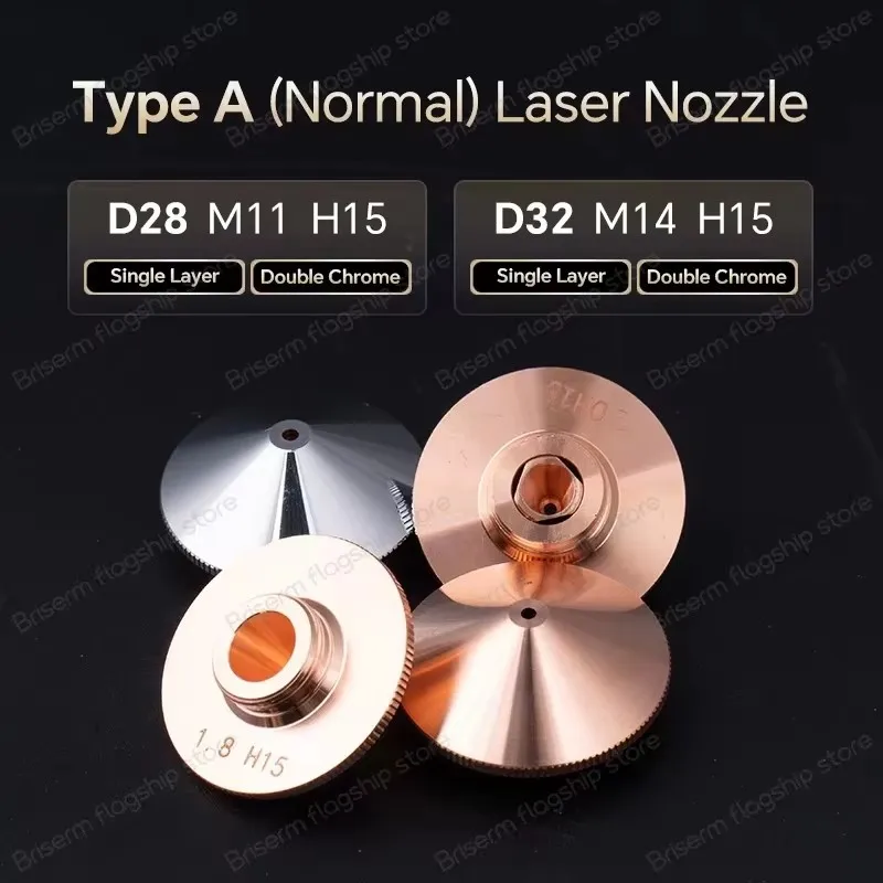 Raytools D28 M11 D32 M14 Normal High Speed Laser Nozzle D15 M8 3D Laser Nozzle for Raytools Precitec WSX Laser Head Nozzles