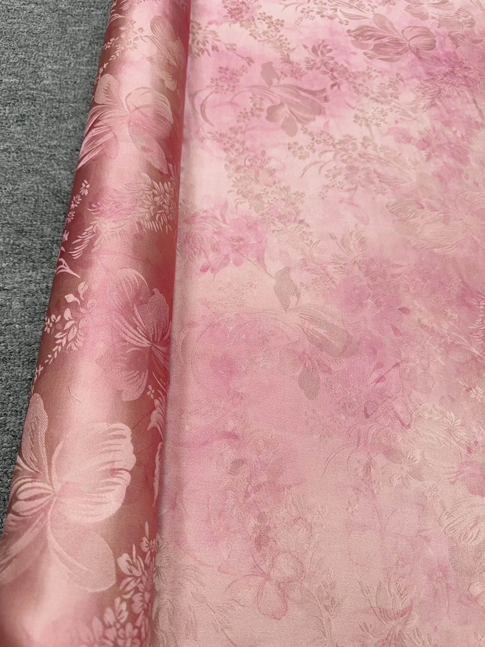 

Розовая двойная шелковая ткань с эффектом спрея, 9 момме, 00, новая китайская шелковая ткань для платьев, DIY, для домашних губчатых подушек