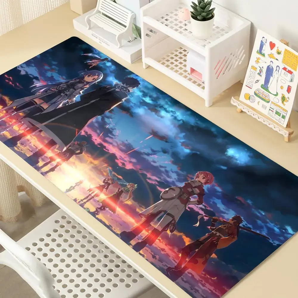 Sword Art Online Mousepad Large Gaming Mouse Pad LockEdge Thickened Computer Keyboard Table Desk Mat