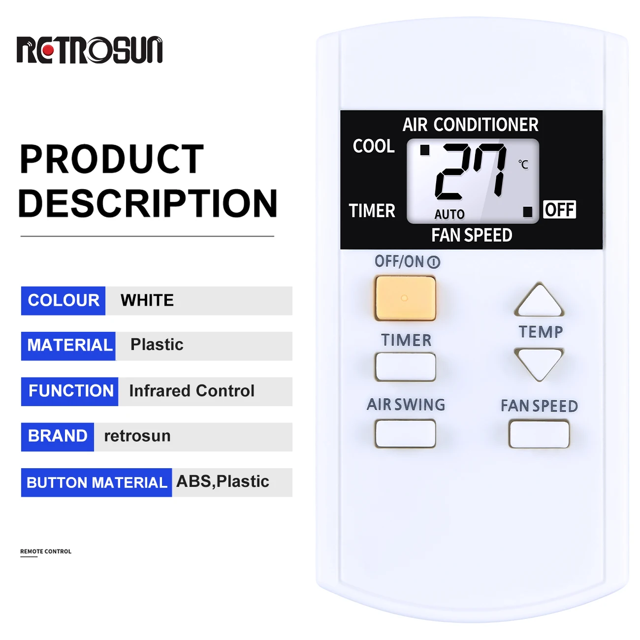 NEW A75C3740 for Panasonic Air Conditioner Remote Control A75C3733 Cs-Yc18Mkv Cu-Yc18Mkv Cs-Yc24Mkv Cu-Yc24Mkv