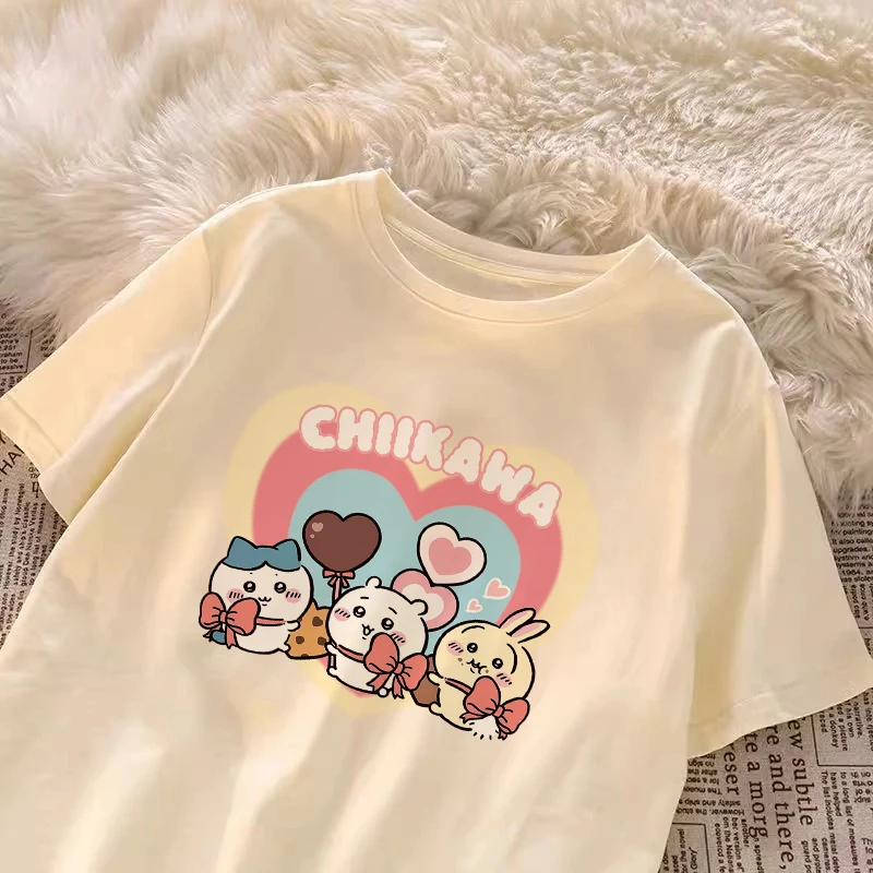 

ChiiKawa cotton short-sleeved T-shirt girls and boys summer clothes 2025 new loose children's students women's men's topsclothes