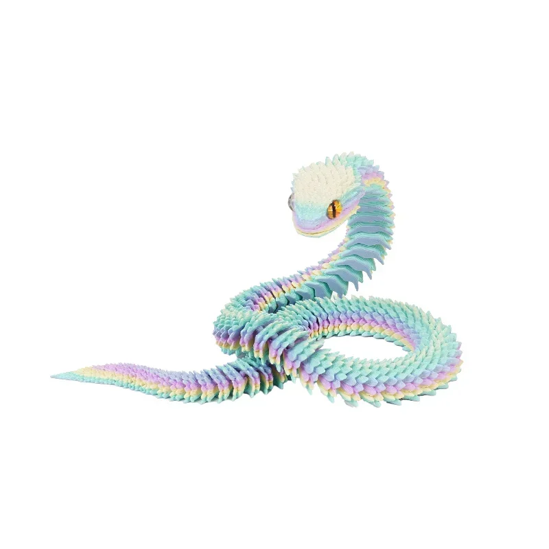 New 30cm 3D Printed Snake Decoration 3D Printed Animals Desk Accessories Room Decor Office Table Funny Snake Year Ornament