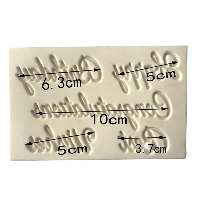 1 Pc Chocolate Mould Cake Decorating Tools Blessing Letters Happy Birthday Best Wishes Congratulations Silicone Fondant Molds