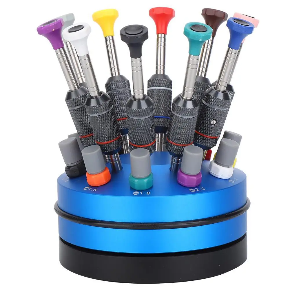 10pcs Screwdriver Sets Professional Watch Glasses Home Watch Repairing Tool with Base