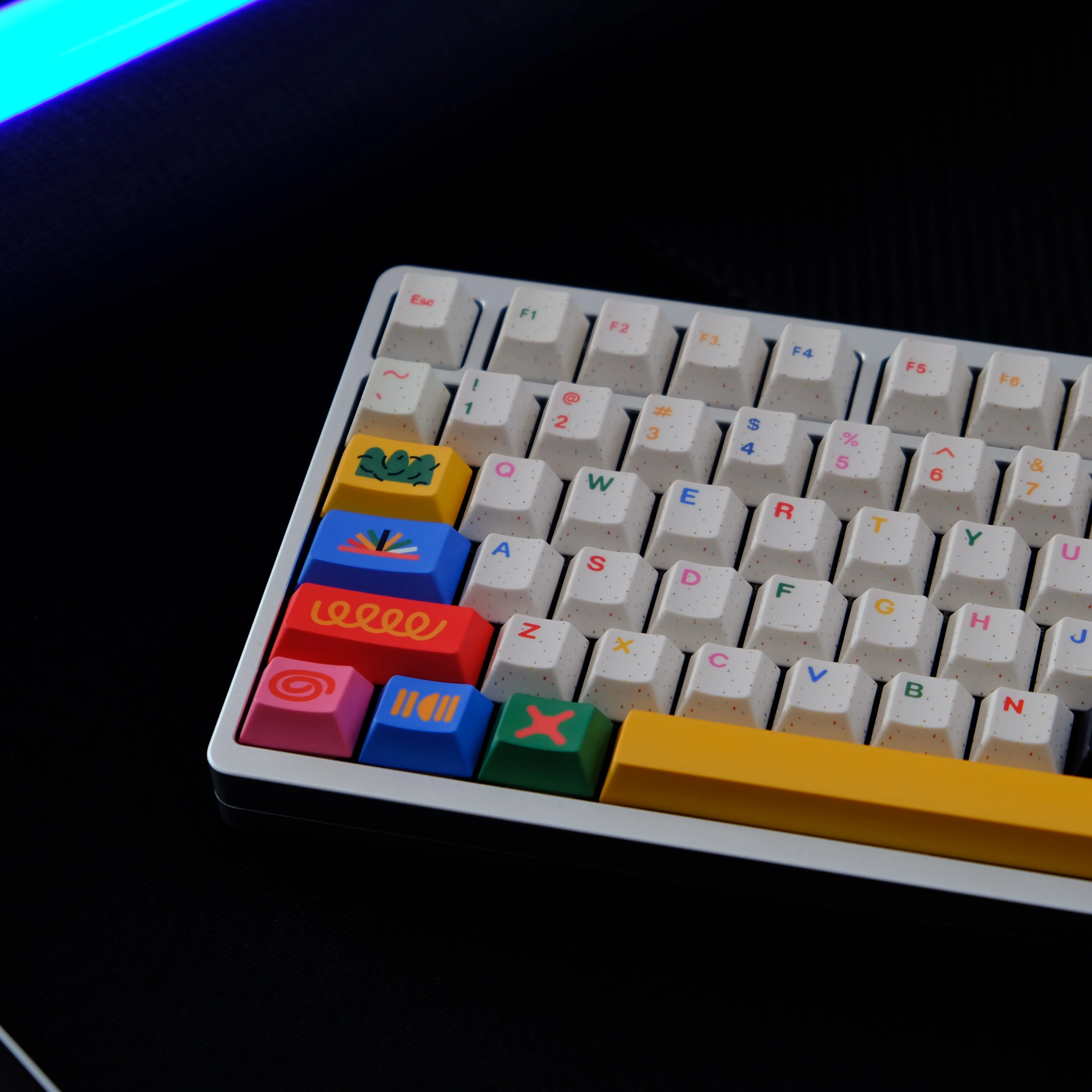 142 Keys Aifei Motif Keycaps PBT Dye Sublimation Cherry Height for Mechanical Keyboard AULA F75 Ajazz Ak820 Pro Game PC Wooting