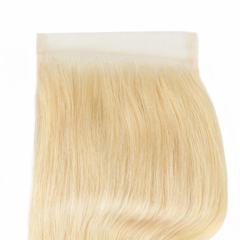 

4x4 613 Светлые человеческие волосы с кружевной застежкой, бразильские девственные волосы, 10-22 дюйма, 100% необработанные, прозрачные для повседневного ношения