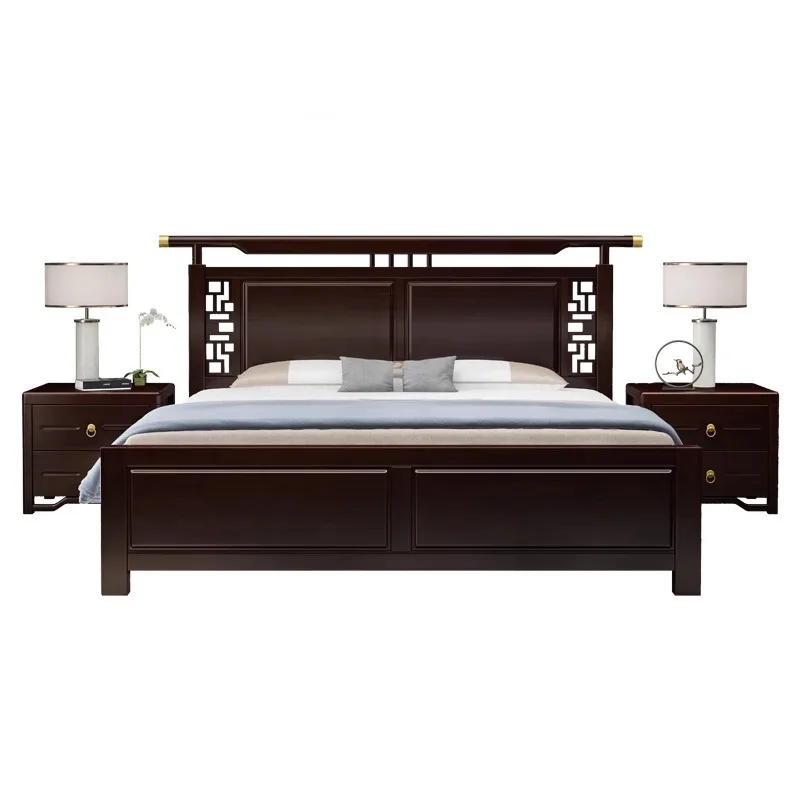 

master bedroom double bed, light luxury Zen soft storage bed