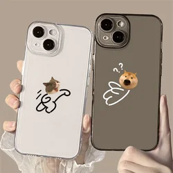 Funny Matchstick Men Dog Cat Phone Case For iPhone 17 16 15 13 11 12 14 Pro Max Mini 7 8 Plus SE X XS XR 17E Clear Covers Fundas