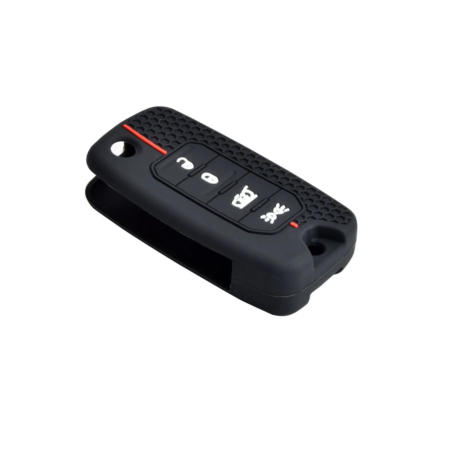 For Jeep Cherokee Compass S Renegade Grand Commander for Dodge Journey Challenger Jcuv Charger Silicone Car Remote Key Case Fob