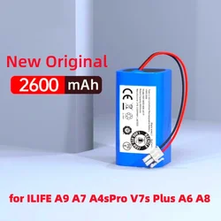 Original 14.4V 2600mAh Lithium Battery for ILIFE A4 A4s V7 A6 V7s Plus Robot Vacuum Cleaner ILife INR18650-M26-4S1P Battery Pack