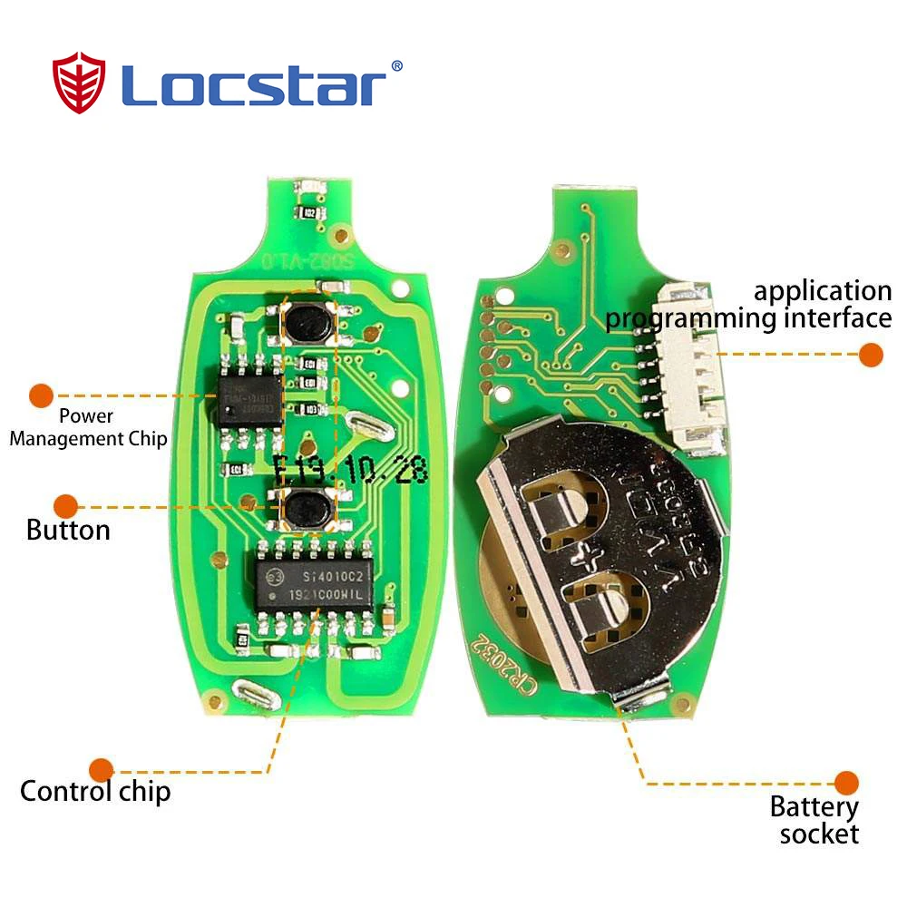 Locstar Diskon Besar Pembuka Gerbang Otomatis Elektronik Remote Control 2 Tombol Keyfob Sakelar Kunci Pintu Remote Control Nirkabel Mini