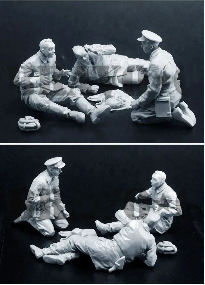 

Фигурка модели из смолы 1/35, 3 фигурки, комплект в разобранном и неокрашенном виде