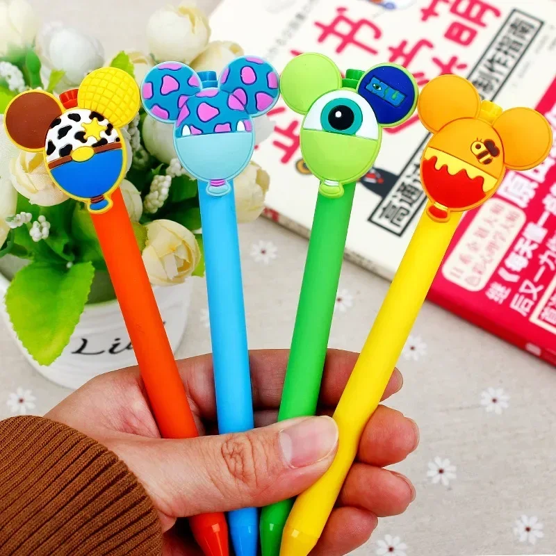 Disney Mickey Mouse Neutral Pen Kawaii Cartoon Christmas Stationery Supplies Kids School Writing Signature Pen Office Stationery