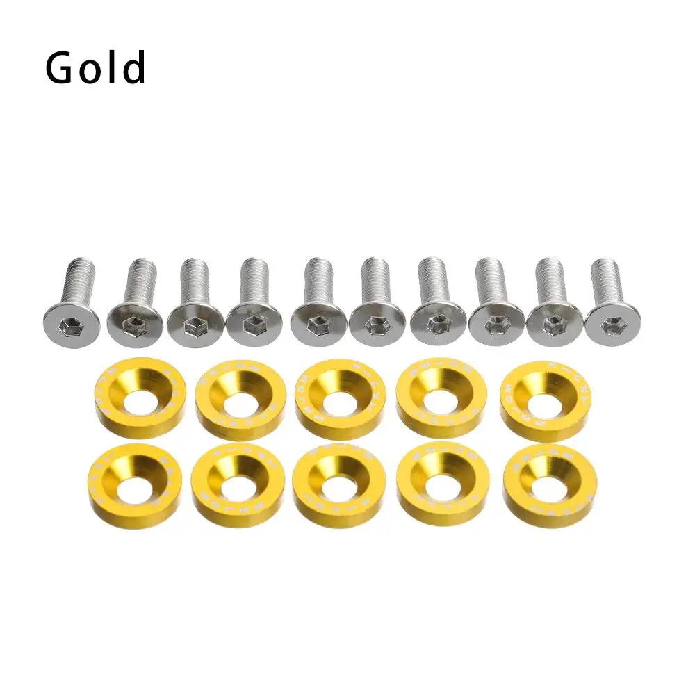 10 Stück 9-teilige Ultra Zero Thunder Eagel Auto-Dekoschrauben, Roller-Befestigungsschrauben, Schraubenunterlegscheiben, Lenkerschrauben