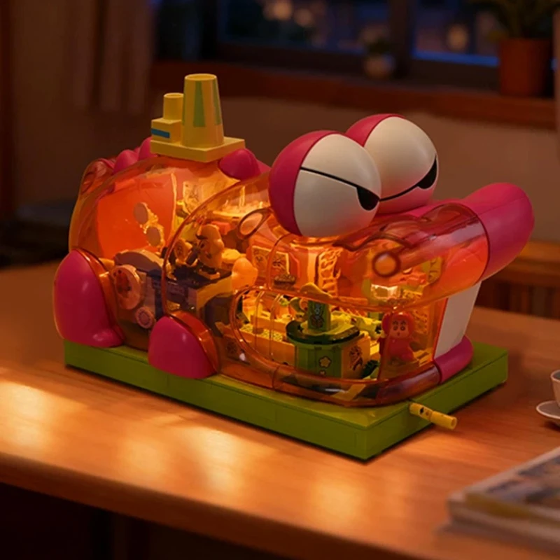 Bloques de Construcción de la Serie Crayon Shin Chan de Keeppley, Fábrica de Galletas de la Montaña del Cocodrilo, Modelo de Rompecabezas para Armar, Regalo de Cumpleaños