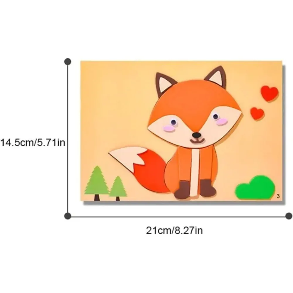 3D EVA Foam Sticker Puzzle Game DIY Cartoon Animal Transportation Dinosaur Learning Education Toy for Toddler Kid Art Craft Kit