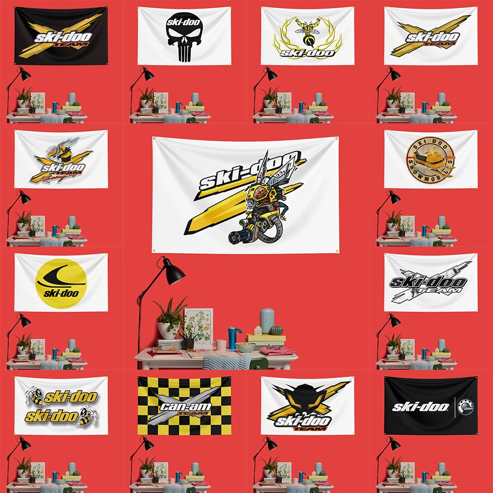 BRP Ski-doo Motorcycle Flag 3x5 FT 90x150cm Polyester Decora