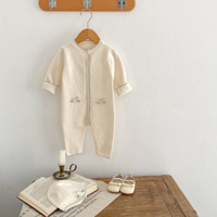 Winter new baby clothes for 0-3 years old, simple and fashionable long-sleeved jumpsuit trousers, outdoor wear