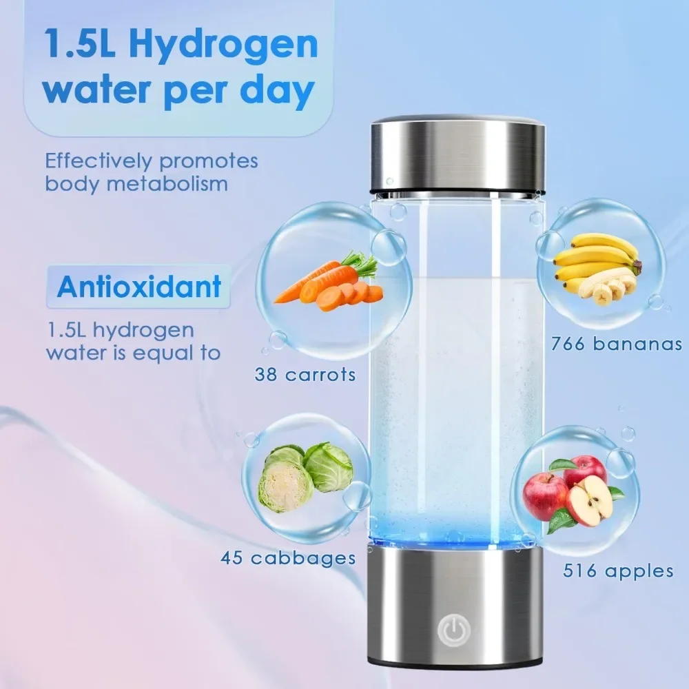 Portable Hydrogen Water Bottle Generator,3Min Rapid Electrolysis,Enhancing Water Quality Perfect for Daily Hydration