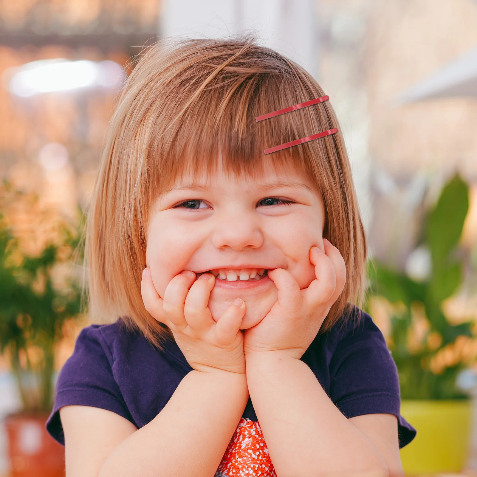 

10pcs Role Play Clips Red Metal Snap Clip For Lightweight Secure Hold Cosplay Party Costume Decorative Hair Barrettes