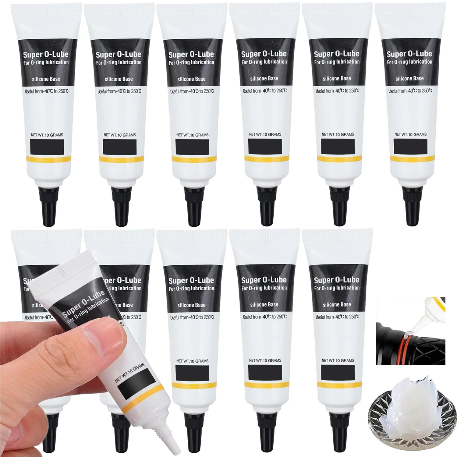 

1-10pcs Silicone Grease Waterproof O Seal Ring Lubricant for Coffee Machine Bathroom Equipment High Low Temperature Resistant