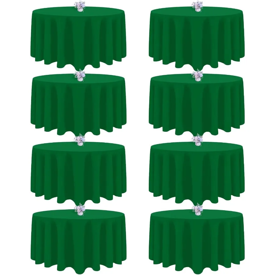 

8 упаковок Green Christmas Round Taleclot 90 Inc Round Tale Clot, устойчивый к морщинам и Wasale Taleclot, полиэстер Faric Tale Clot Rou