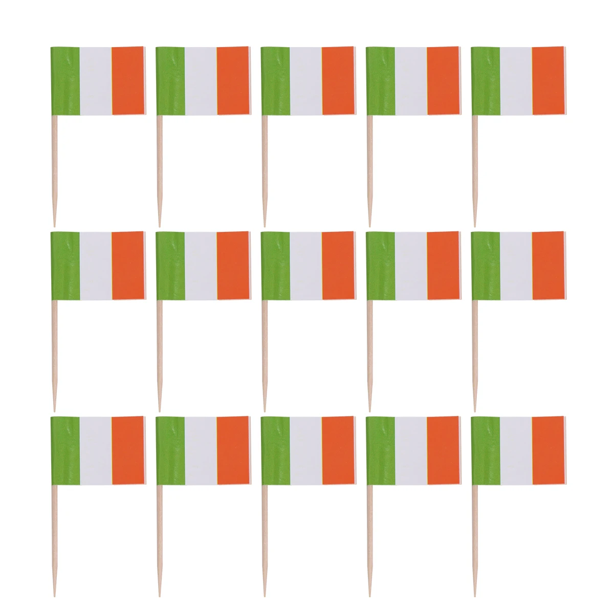 

200pcs Toothpick Flags Cake Toppers Party Decorations Wooden Picks for Cake Toppers For Party Patricks Day Holiday