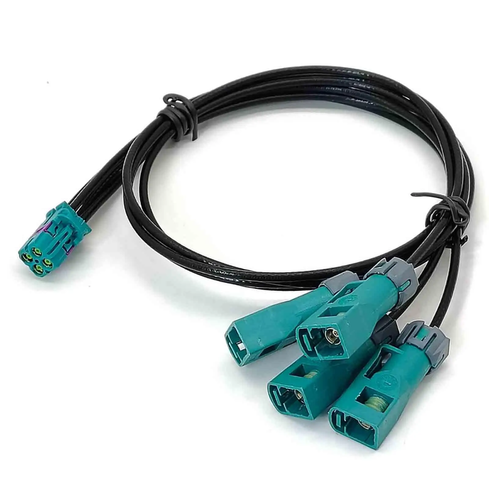 50CM Mini Fakra 4 in 1 to Fakra Z Waterproof Straight Jack 4 Ports Vehicle LVDS RF Coaxial Extension Adapter Cable RG316