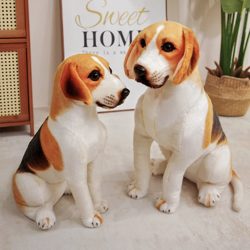 New 65cm Simulation Beagle Soft Dolls Plush Dogs Squat Artificial Animal Pillows Cartoon for kids Boys Holiday Gift Room Decorat