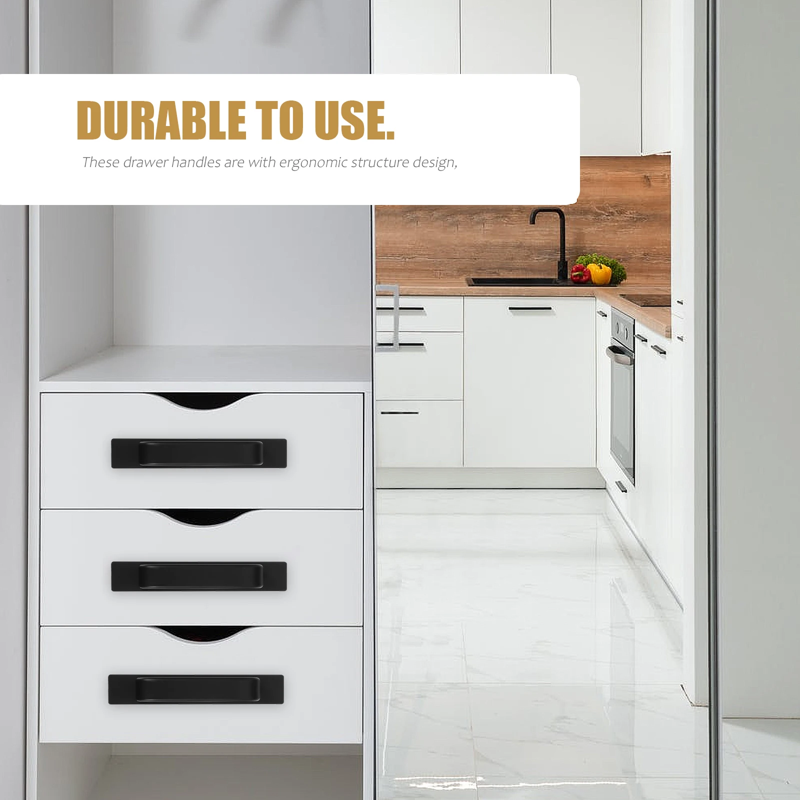 

2Pcs Door Handles 148Mm Adhesive Cabinet Handles for Kitchen Cupboard Drawer Pulls Sliding Window Furniture Hardware