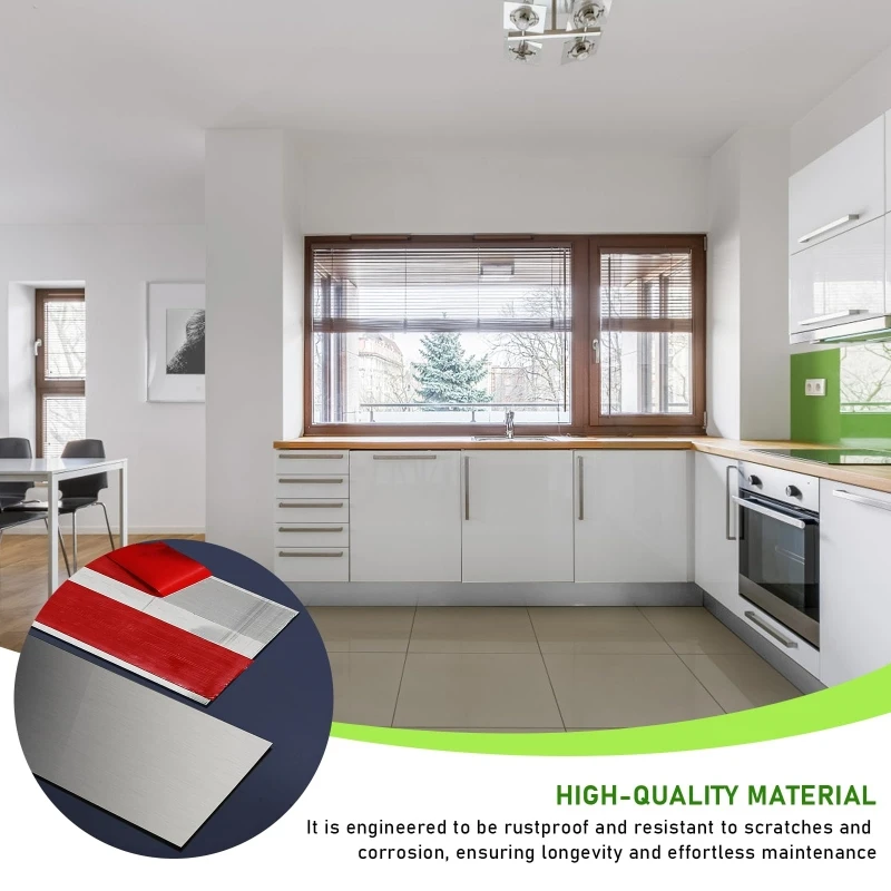 6-Meter Long Self-Adhesive Ultra-Thin Foot Line Skirting Line Stainless Steel Wall Cabinet Shading Foot Metal Decorative Strip