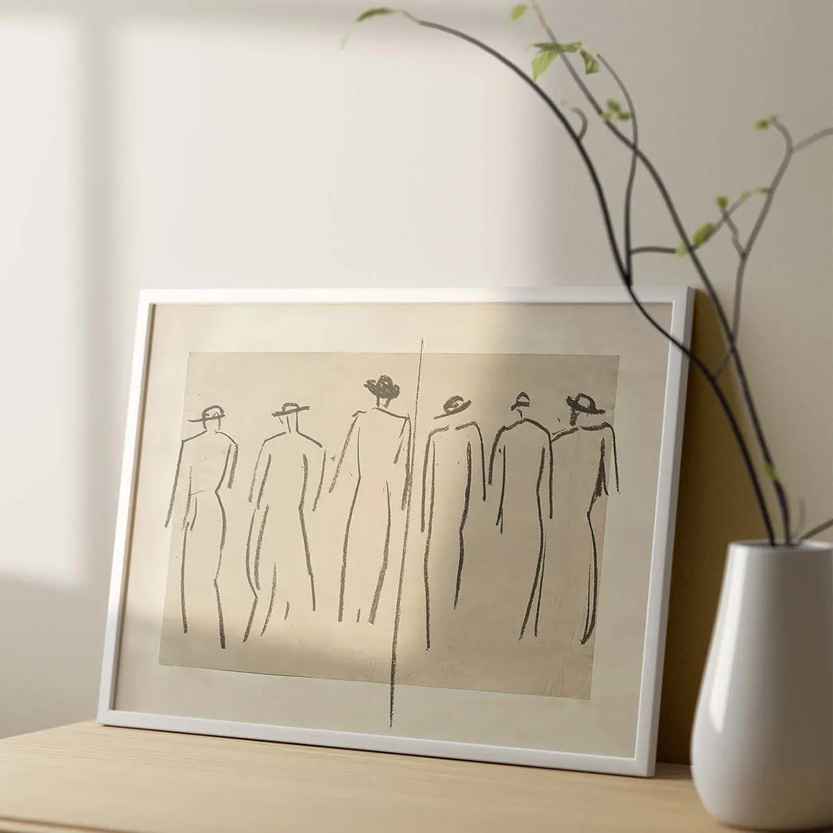 لوحة مطبوعة على قماش للديكور المنزلي ، على الطراز القديم ، رسم على شكل شخصية ، غرفة المعيشة وغرفة الطعام ، سطح طاولة المدخل #1