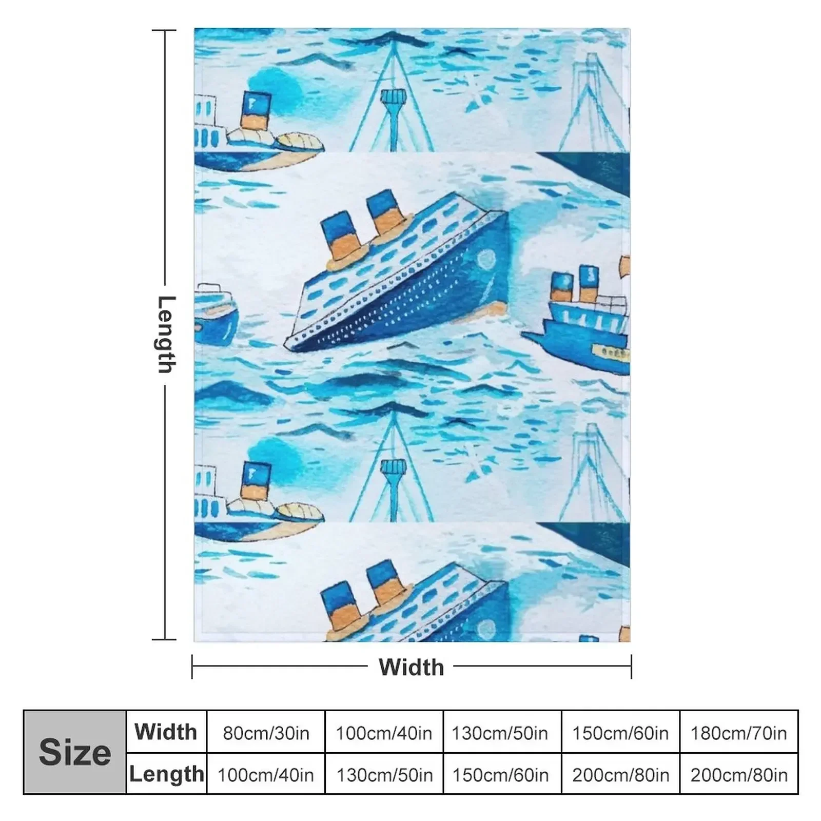 Ferry boats scrub cap Throw Blanket Multi-Purpose For Decorative Sofa Blankets