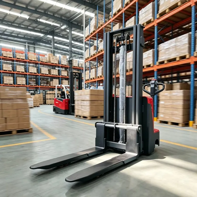 Customized New Design 1.5t 2t Full Electric Pallet Stacker With 3m 4m 5m Lifting Height Industrial Lifting Equipment Factory