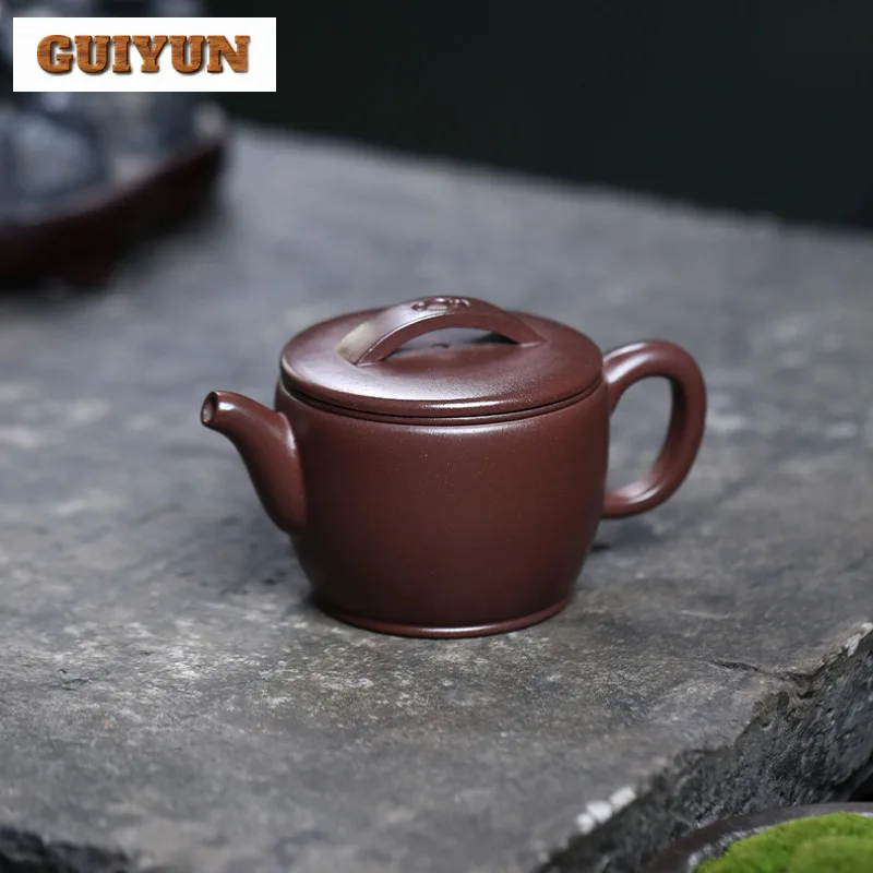 190 مللي أباريق الشاي العتيقة ييشينغ الأرجواني الطين اليدوية وعاء عيار كبير الخام الخام الأرجواني الطين غلاية Zisha طقم شاي مجموعة أدوات المائدة