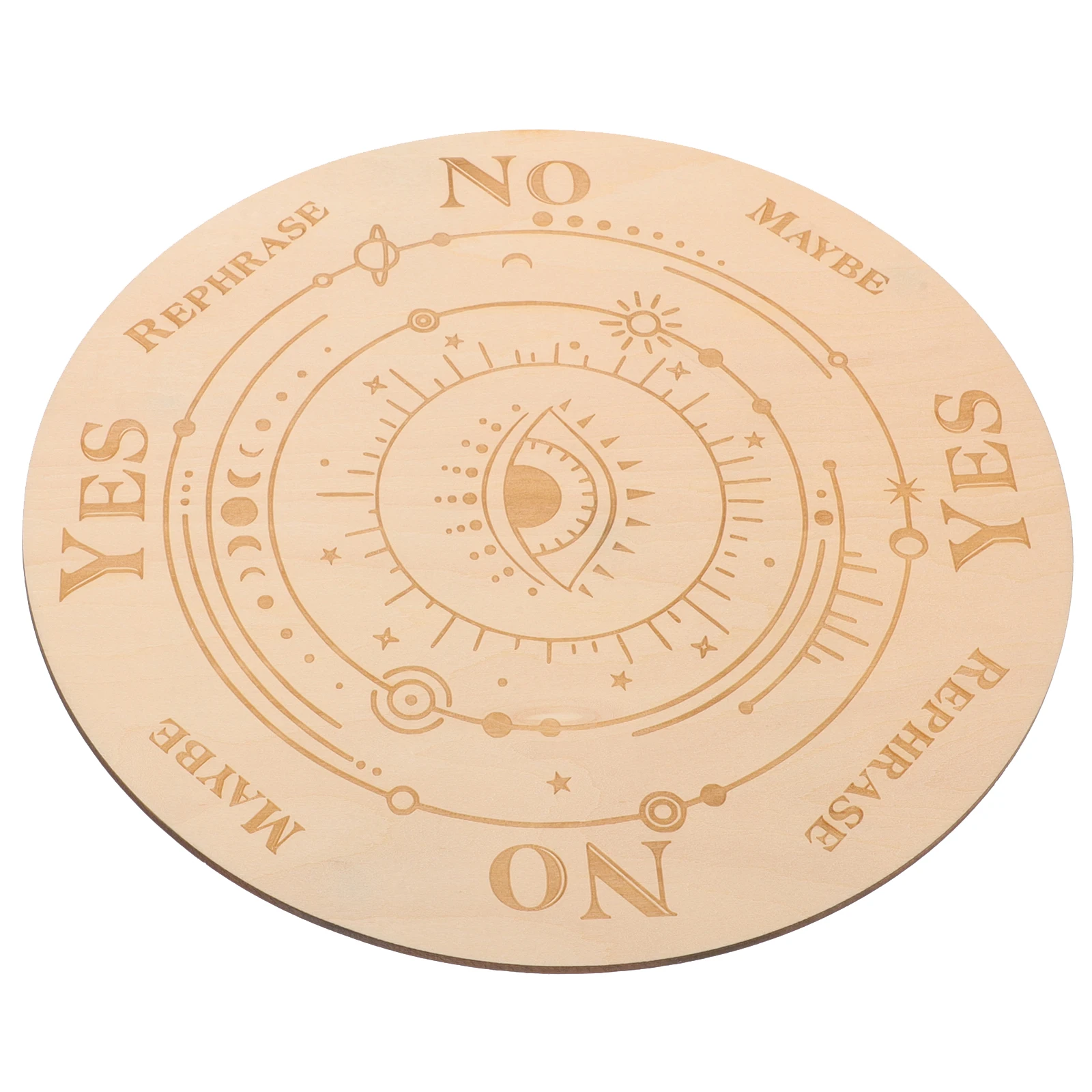 

Wooden Divination Board Evil Eyes Pendulum Crafted Pattern Dowsing Supplies Home Decor Tarot Fortune Witch Wooden