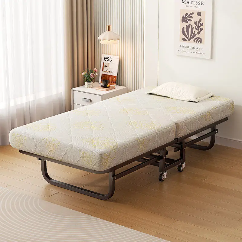

Hotel Temporary folding bed backrest adjustable wheeled portable single bed space saving раскладушка sleeping set furniture