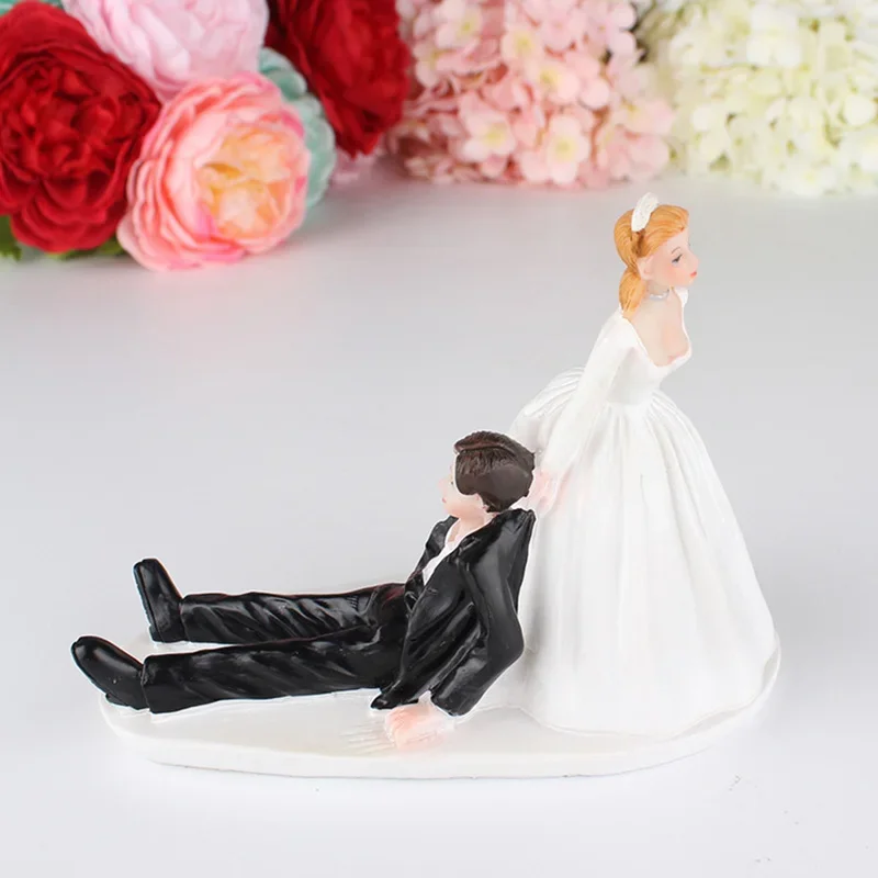 Neue Tortenaufsätze Puppen Braut und Bräutigam Figuren Lustige Hochzeitstorte Topper Ständer Topper Dekoration Lieferungen Heiraten Figur – Detail 6