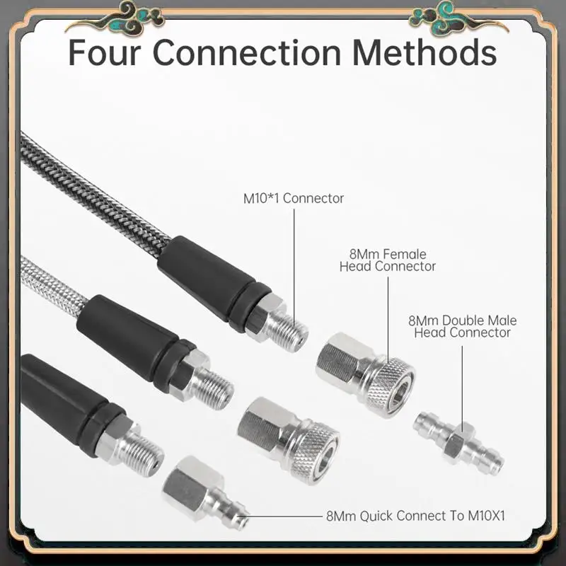 

Premium Diving Dual Female Connector High Pressure Regulator Hose Carbon Fiber Woven Scuba Diving High Pressure Hose