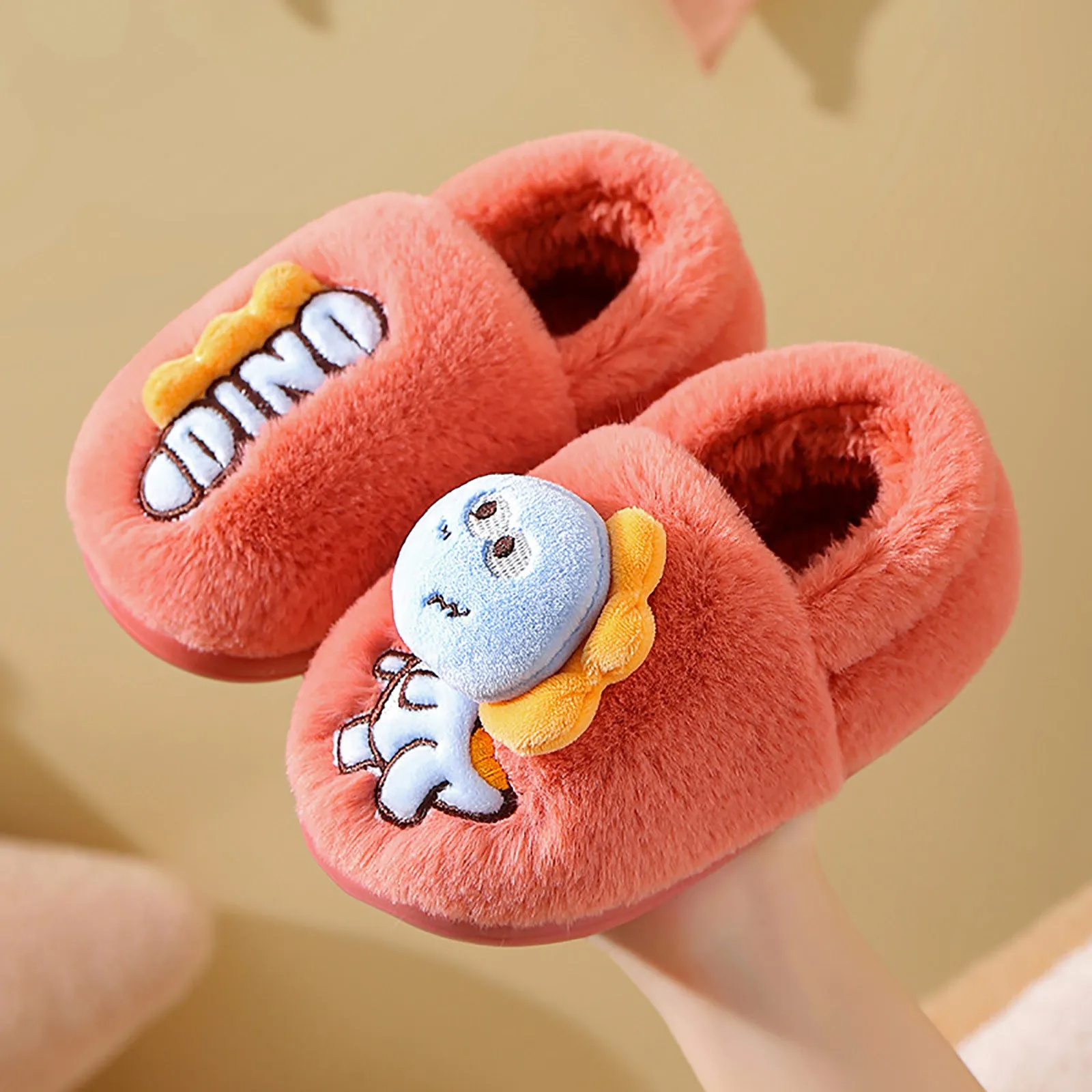 

Тапочки для маленьких девочек, тапочки с динозавром для детей, удобная домашняя обувь из пены с эффектом памяти, домашние детские тапочки для спальни для девочек и мальчиков, размер 1.