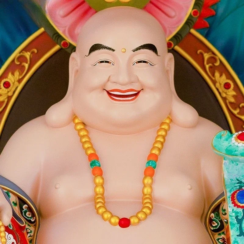 Pure copper Buddha statue Buddhist hall offers high-end ornaments