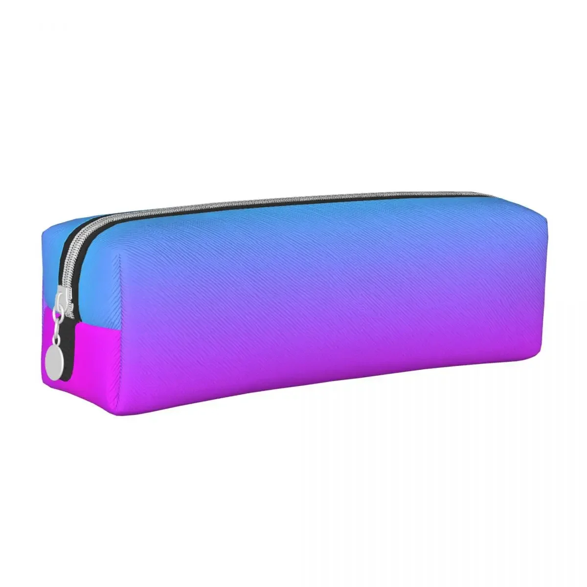 Neon Ombre Retro Pencil Case, Square Pattern Papelaria Box, rosa e azul de volta às aulas Casos, menino e menina