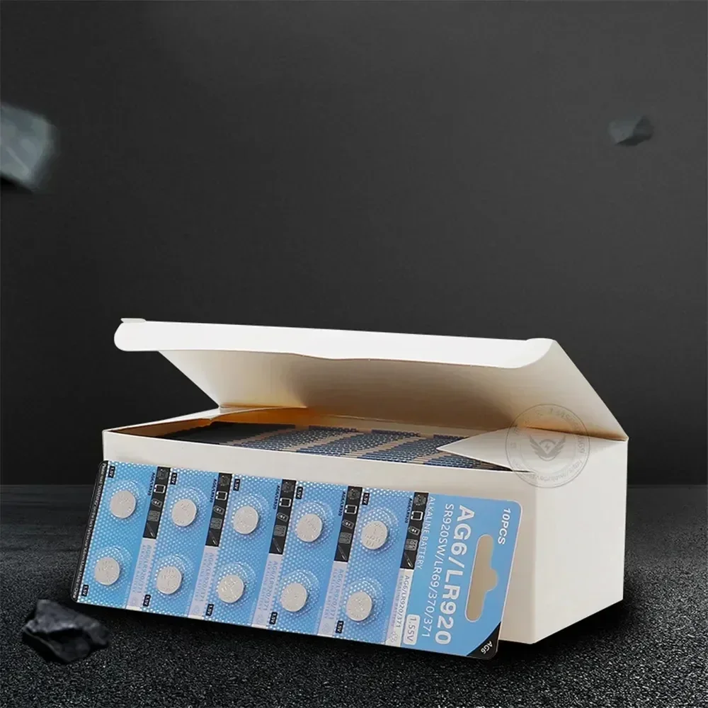 100-500pcs 1.5V AG6 371 SR920SW Button Cell Coin Battery LR920 SR927 171 370 L921 LR69 SR920 Button Batteries For Toys Remote