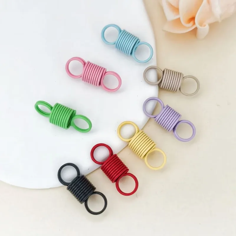 23 pcs Elastic Spring Key Rings, Zinc Alloy Material for Bag Decoration, Compact Portable Size great for Key Organization