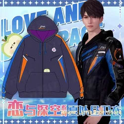 Game Love and Deepspace Caleb Theme Cosplay Costumes Hooded Sweatshirt Jacket Zippered Hoodie Coat Casual Spring Autumn Wear